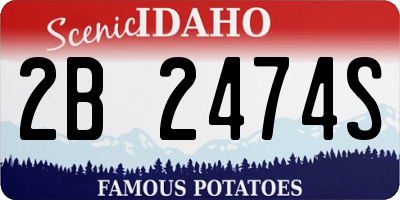 ID license plate 2B2474S