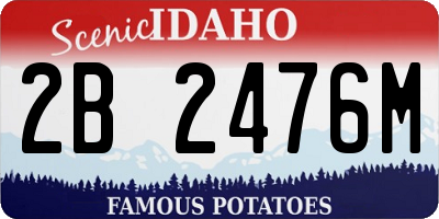 ID license plate 2B2476M