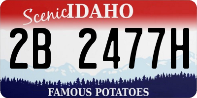 ID license plate 2B2477H
