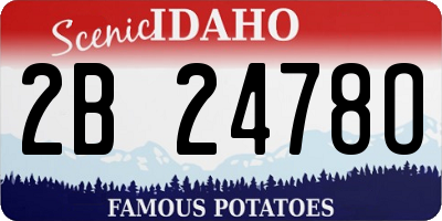 ID license plate 2B2478O