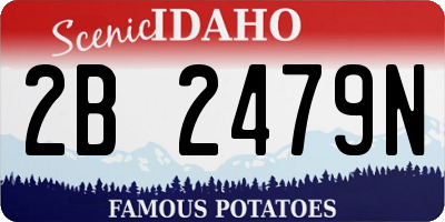 ID license plate 2B2479N