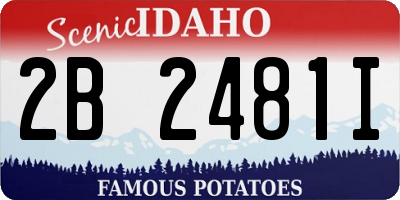 ID license plate 2B2481I