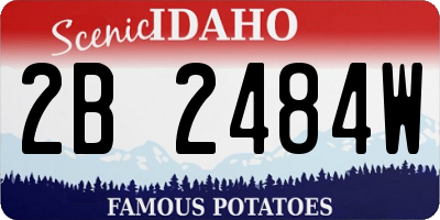 ID license plate 2B2484W