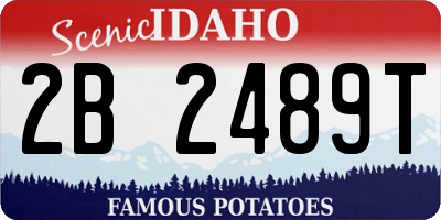 ID license plate 2B2489T