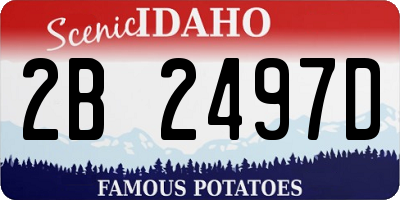 ID license plate 2B2497D