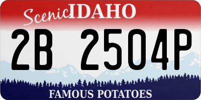 ID license plate 2B2504P