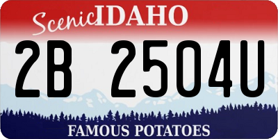 ID license plate 2B2504U