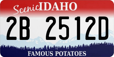 ID license plate 2B2512D