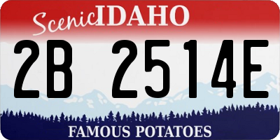 ID license plate 2B2514E