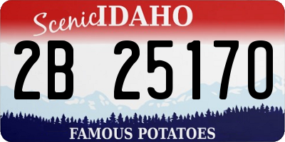 ID license plate 2B2517O