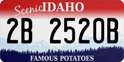 ID license plate 2B2520B