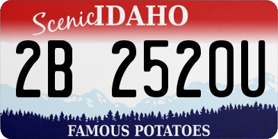 ID license plate 2B2520U