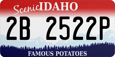 ID license plate 2B2522P