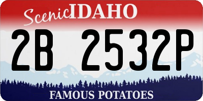 ID license plate 2B2532P