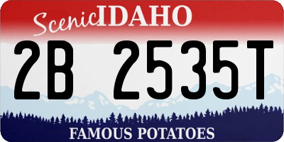 ID license plate 2B2535T