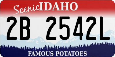 ID license plate 2B2542L