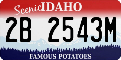 ID license plate 2B2543M