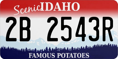 ID license plate 2B2543R