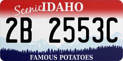 ID license plate 2B2553C