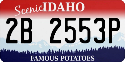 ID license plate 2B2553P