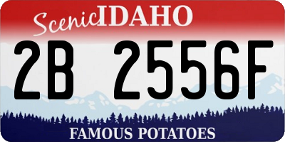 ID license plate 2B2556F