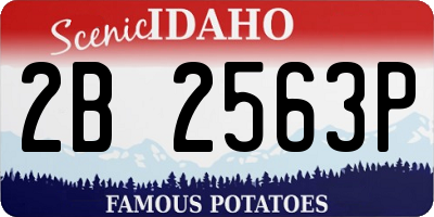 ID license plate 2B2563P