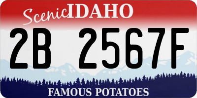 ID license plate 2B2567F