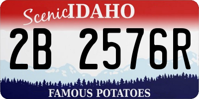 ID license plate 2B2576R
