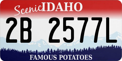 ID license plate 2B2577L