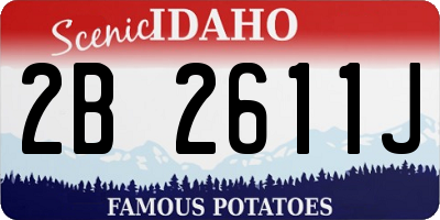 ID license plate 2B2611J
