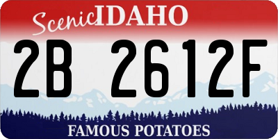 ID license plate 2B2612F