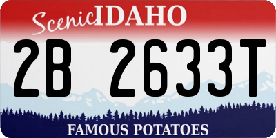ID license plate 2B2633T