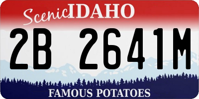 ID license plate 2B2641M