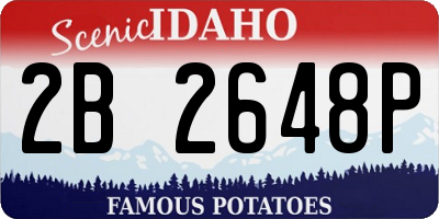 ID license plate 2B2648P