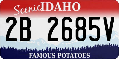 ID license plate 2B2685V