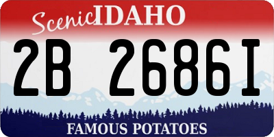 ID license plate 2B2686I