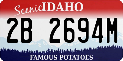 ID license plate 2B2694M