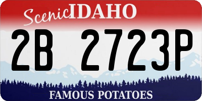 ID license plate 2B2723P