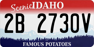 ID license plate 2B2730V