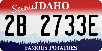 ID license plate 2B2733E
