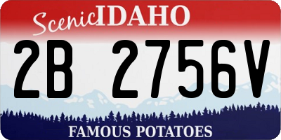 ID license plate 2B2756V