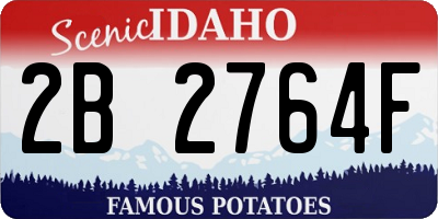 ID license plate 2B2764F