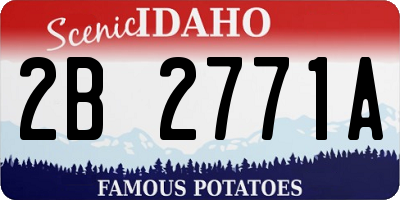 ID license plate 2B2771A