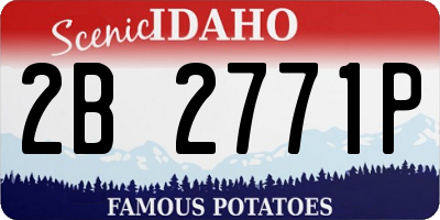 ID license plate 2B2771P