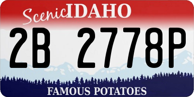 ID license plate 2B2778P