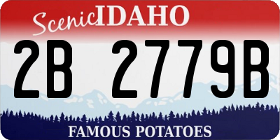 ID license plate 2B2779B