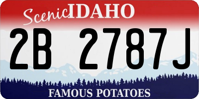 ID license plate 2B2787J