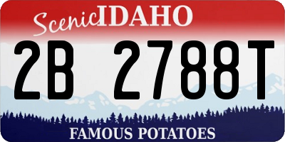 ID license plate 2B2788T
