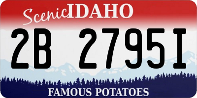 ID license plate 2B2795I