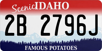 ID license plate 2B2796J
